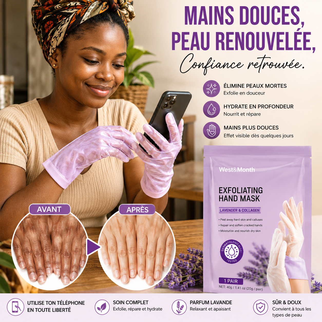Gants Adoucissants pour les Mains