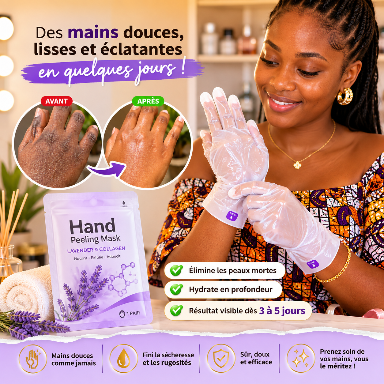 Gants Adoucissants pour les Mains